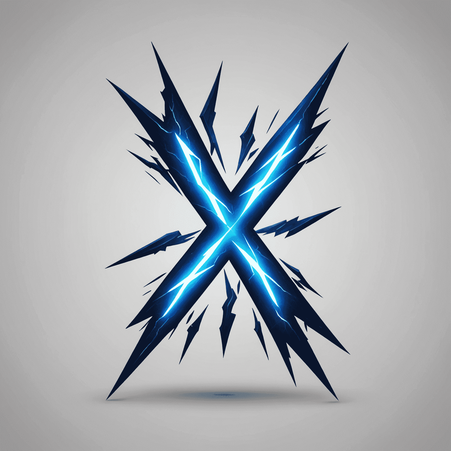 VITEX UKRAINE Logo - A stylized 'X' made of electric blue lightning bolts