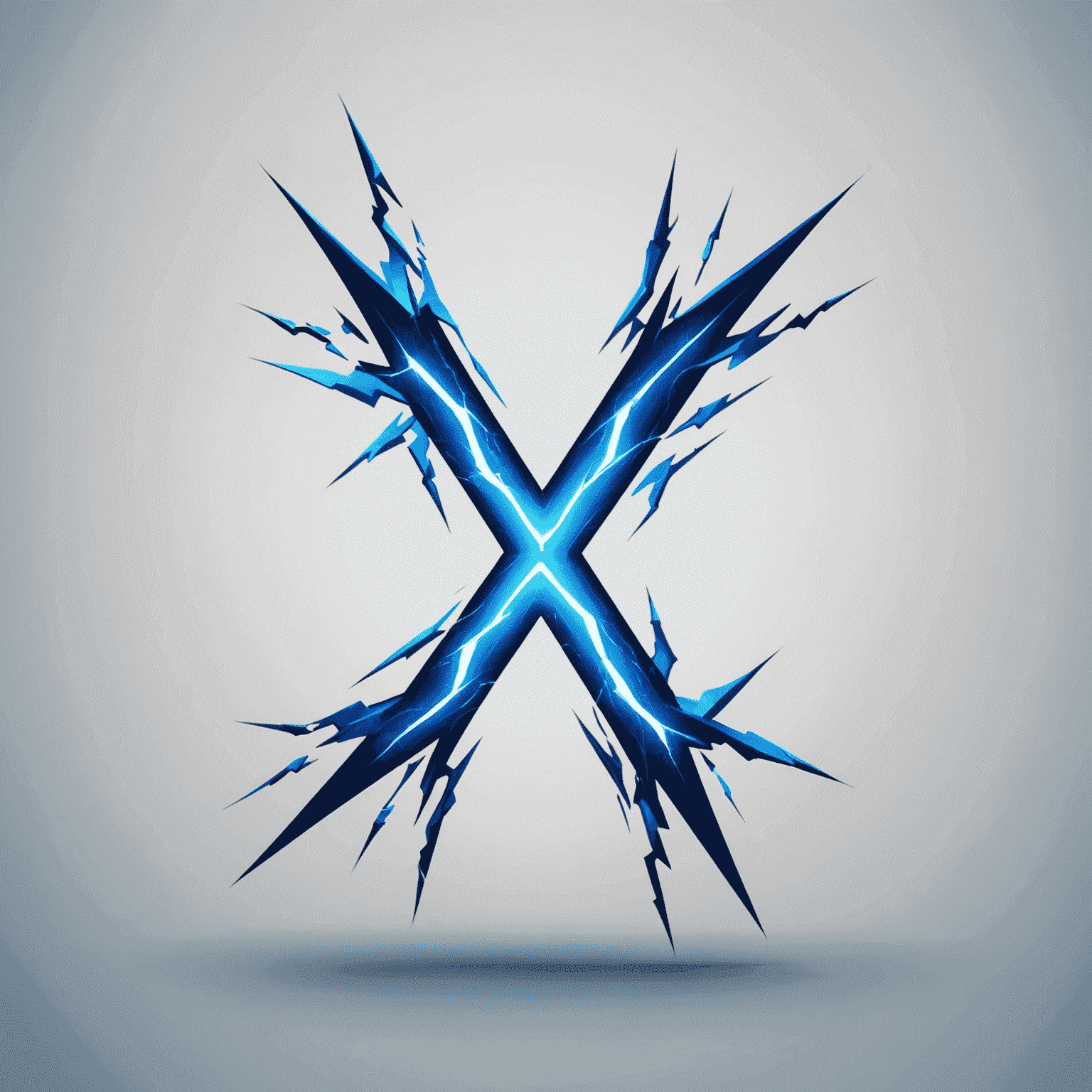 VITEX UKRAINE Logo - A stylized 'X' made of electric blue lightning bolts