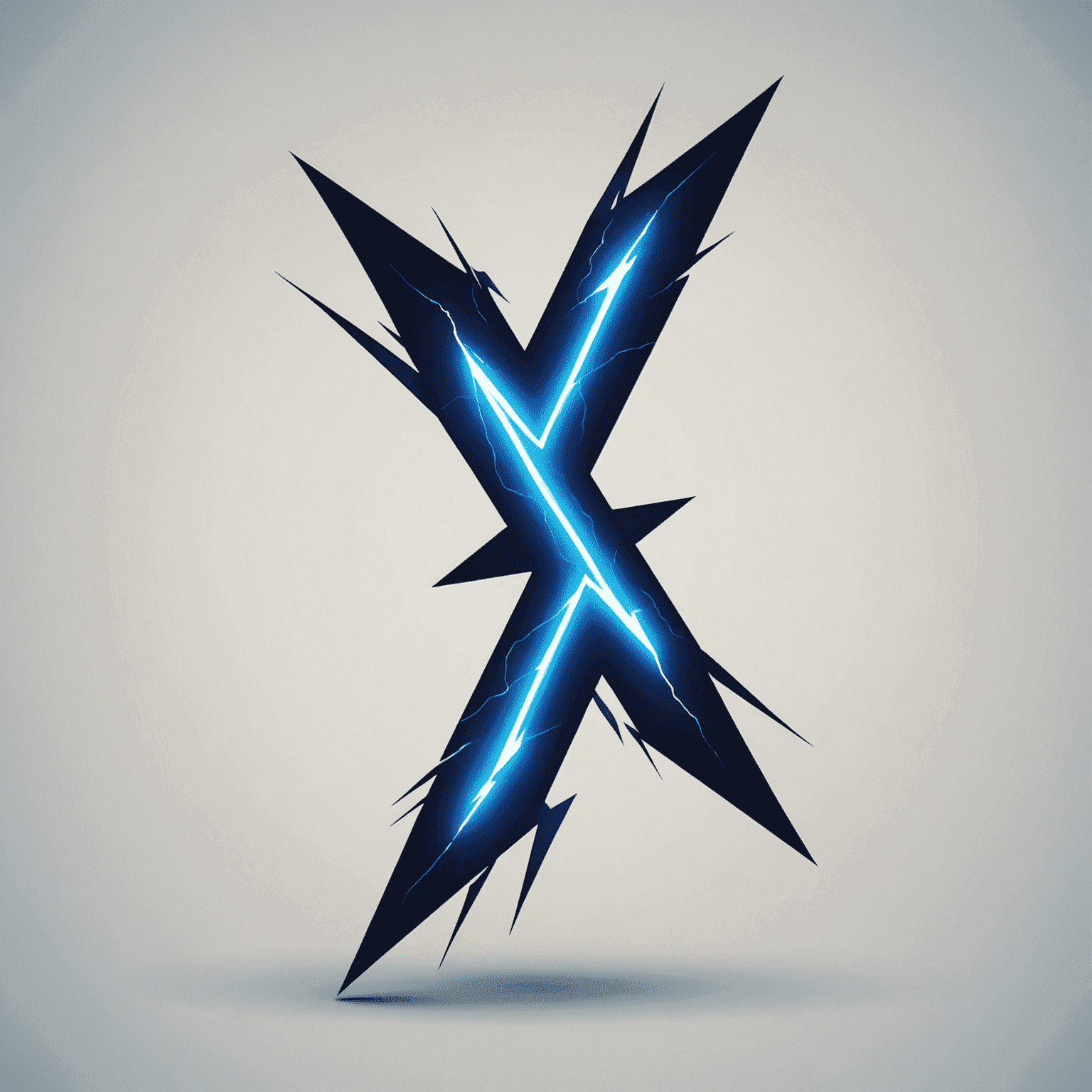 VITEX UKRAINE Logo - A stylized 'X' made of electric blue lightning bolts