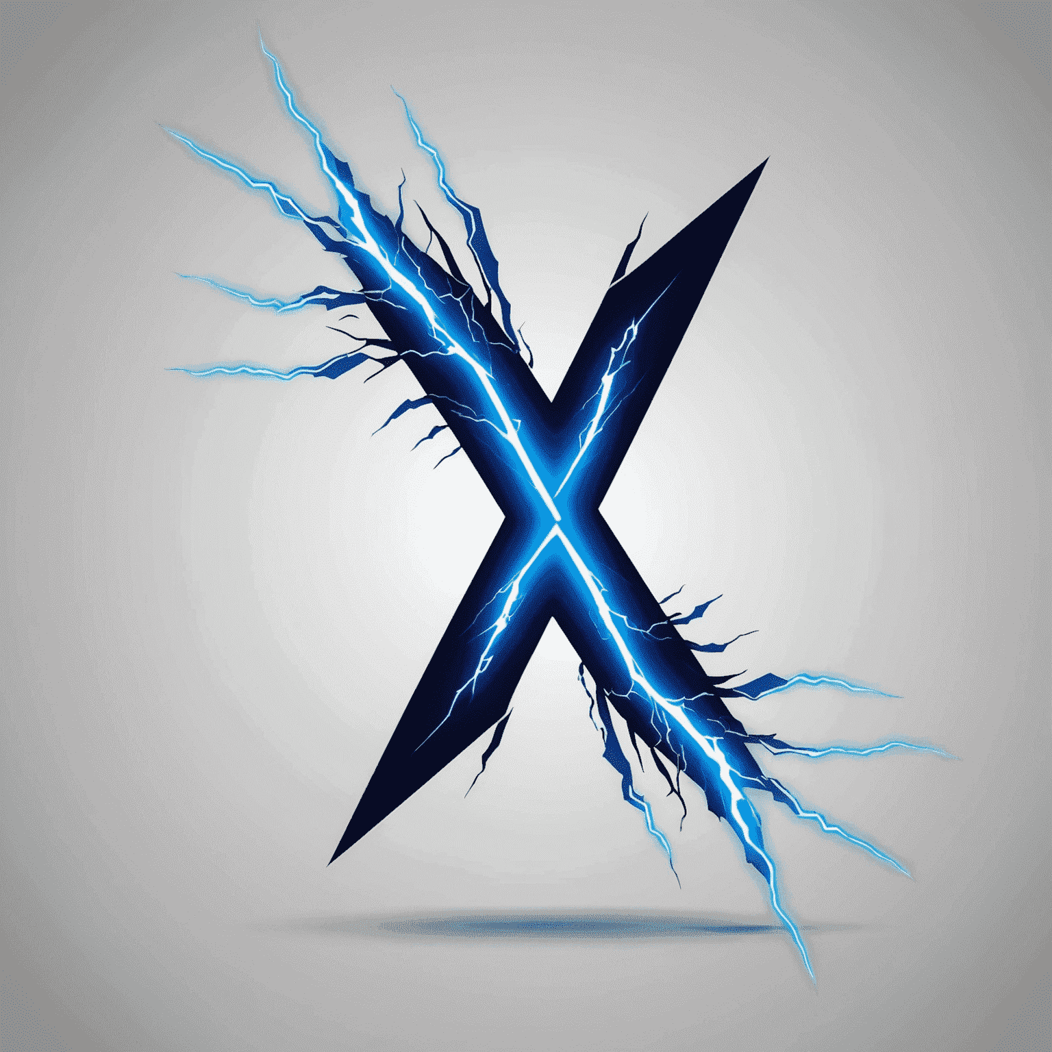 VITEX UKRAINE Logo - A stylized 'X' made of electric blue lightning bolts