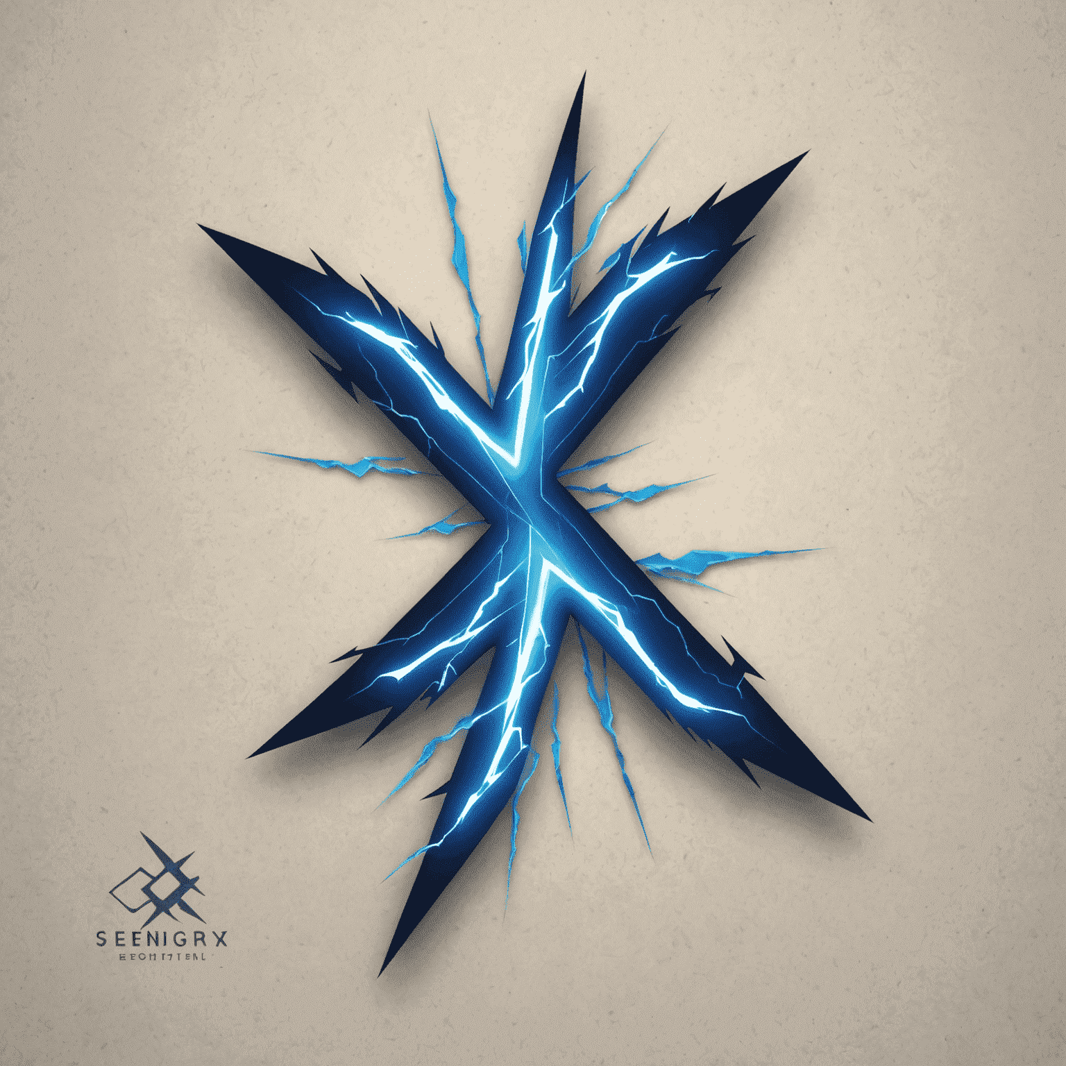 VITEX UKRAINE Logo - A stylized 'X' made of electric blue lightning bolts