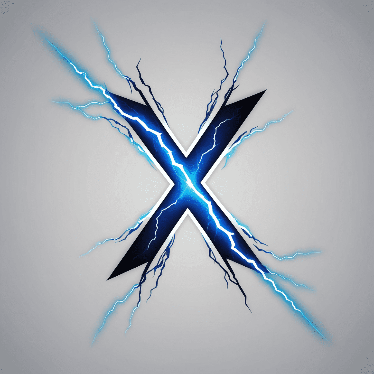 VITEX UKRAINE Logo - A stylized 'X' made of electric blue lightning bolts