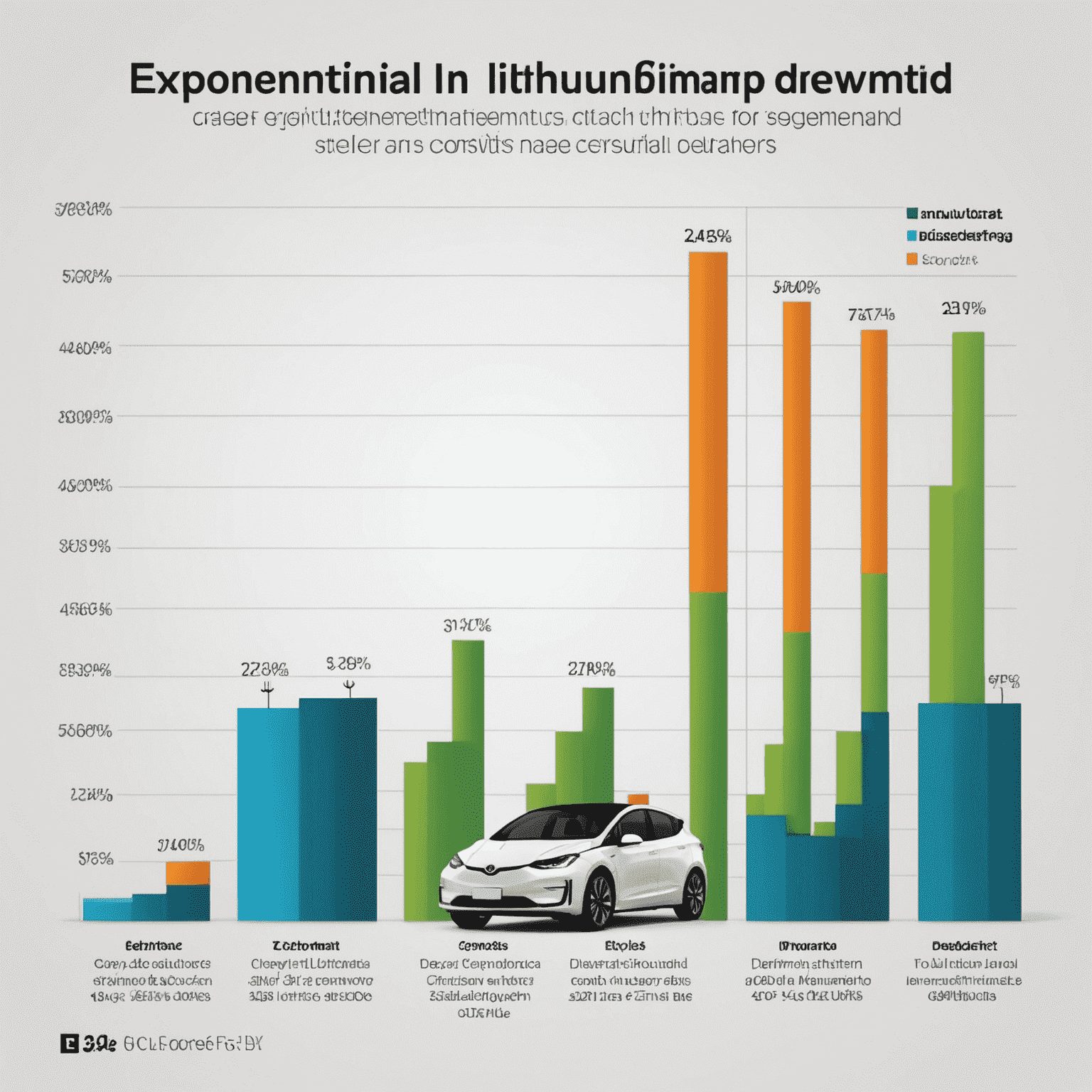 Graph showing exponential growth in lithium demand, with electric vehicles, energy storage, and consumer electronics segments clearly delineated